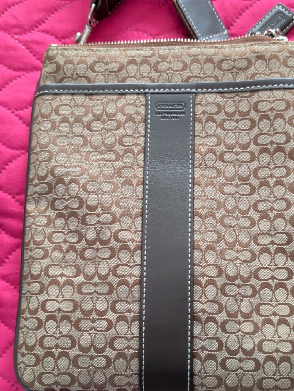 Coach Tan/Brown Signature Crossbody and Wallet Set - Picture 2 of 9